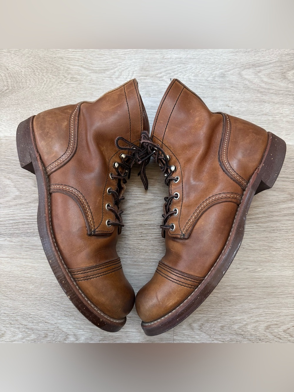 RARE 2013 Red Wing Iron Ranger 6" Boots Heritage Amber Harness 8111 Mens 8.5 USA